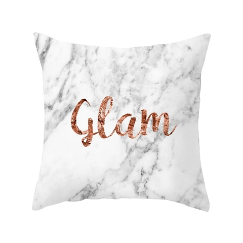 Nordic Marble Geometric Cushion Cover Pink Grey Peach Skin Polyester Modern Abstract Pattern Pillow Case For Sofa Home Decor