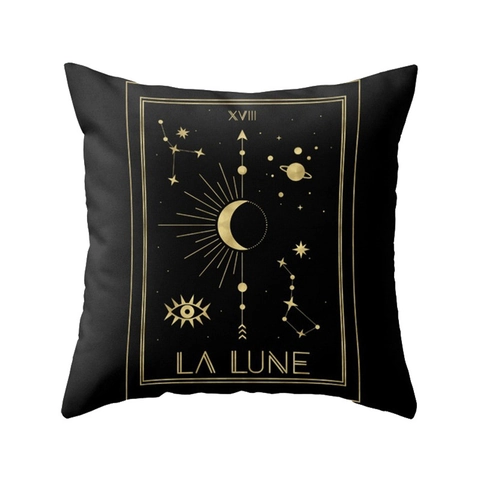 Modern Minimalist Peach Skin Polyester Pillowcase Marble Geometric Tarot Print Decorative Cushion Cover For Home Sofa Living Room