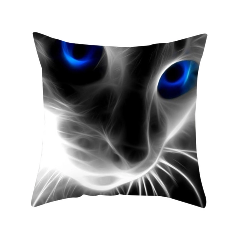 Fodera per Cuscino con Motivo a Gatto Artistico Quadrata in Pelle di Pesca Federa Decorativa per Divano Casa Auto