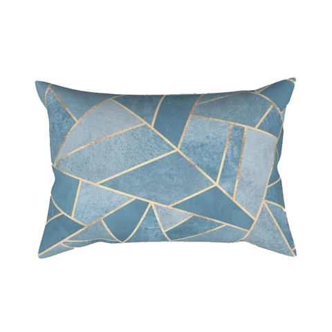 Federa in Velluto a Pelle di Pesca Con Alfabeto Geometrico Copricuscino Decorativo Rettangolare per Ufficio Auto Home Decor Moderno Minimalista