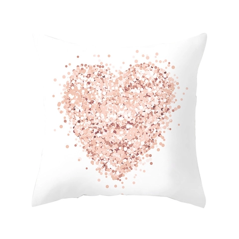 Moderna Federa per Cuscino Decorativa con Motivo Geometrico Marmo Rosa Federa in Poliestere per Soggiorno Divano Letto
