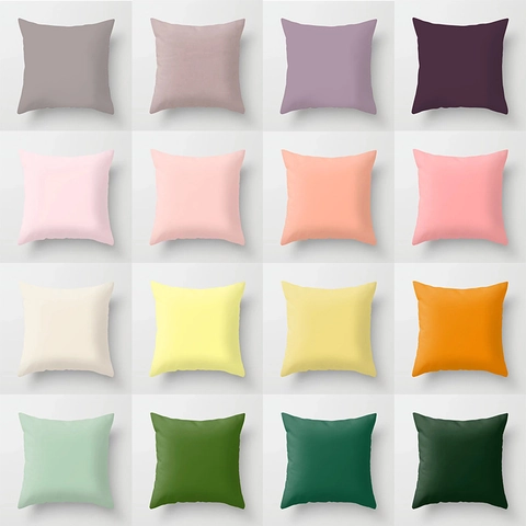 Modern Minimalistisch Einfarbig Doppelseitig Bedruckt Kissenbezug Pfirsichhaut Weich Polyester Dekorativ Kissenhülle Für Sofa Wohnzimmer Zuhause Dekor