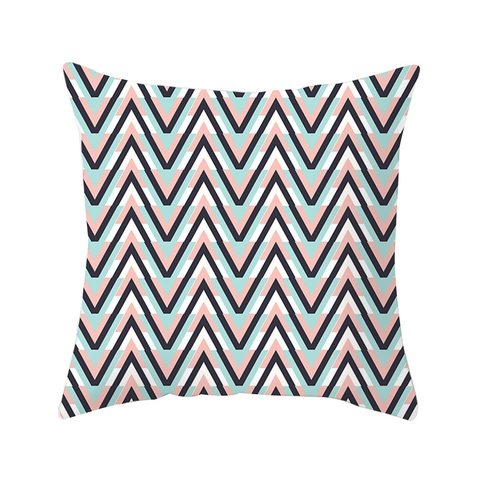 Funda de Almohada Decorativa con Patrón Geométrico de Alce de Poliéster Piel de Melocotón Cuadrada Para Sofá Hogar