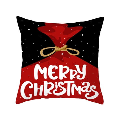 Federa per Cuscino Decorativa Natalizia in Poliestere Peau de Pêche per Divano Soggiorno Decorazione Domestica Festiva Natale