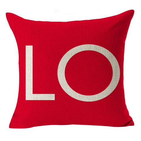 Valentijnsdag Liefde Hart Linnen Kussensloop Rood Decoratieve Kussenhoes Voor Bruiloft Feest Home Decor Sofa Kussensloop