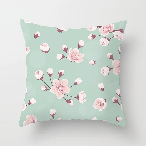 Taie d'Oreiller en Peau de Pêche Fleur de Cerisier Rose Minimaliste Moderne Housse de Coussin Carrée pour Canapé Maison Salon Chambre