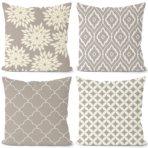 Geometrisches Muster Polyester Pfirsichhaut Kissenbezug Modern Minimalistisch Dekorative Kissenhülle Für Sofa Couch Home Dekor