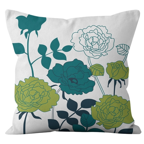 Federa in Lino Moderna Minimalista con Motivo Floreale Botanico Copricuscino Quadrato con Cerniera Nascosta per Divano Casa