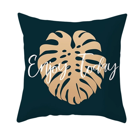 Fodera per Cuscino Decorativa in Stile Nordico Moderno Pianta Tropicale Foglia di Monstera in Poliestere per Divano Casa Decor