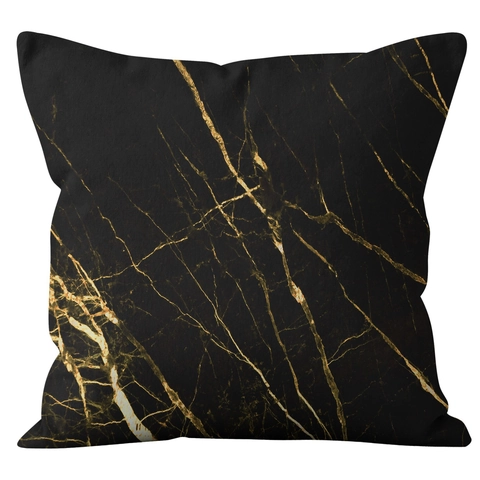 Modern Nordic Marble Texture Cushion Cover Gold Foil Fluid Art Abstract Peach Skin Throw Pillow Case For Sofa Home Decor
