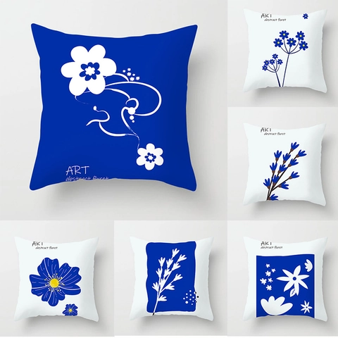 Fodera per Cuscino Nordic Abstract Flower in Tessuto Pelle di Pesca per Divano Home Decor Design con Motivo Artistico Astratto
