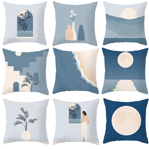 Fodera Per Cuscino In Stile Nordico Con Illustrazione Astratta In Poliestere Fodera Per Cuscino Quadrata Decorativa Moderna E Minimalista