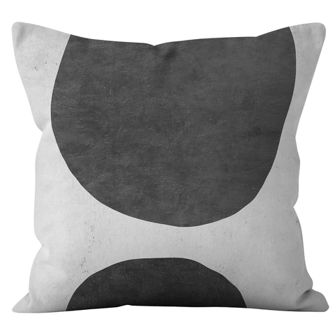 Nordisches Wabi-Sabi Abstrakt Kissenbezug Modern Minimalistisch Kurzplüsch Kissenhülle Künstlerische Linien Porträt Geometrische Dekokissen Bezug