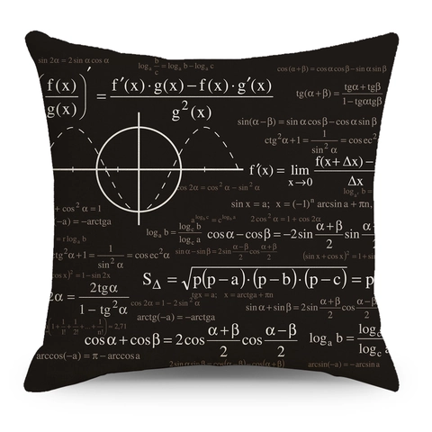 Nordisch Leinen Kissenbezug Mathematische Wissenschaftliche Formel Bedruckt Kissenhülle Akademisch Geometrisch Büro Haus Deko