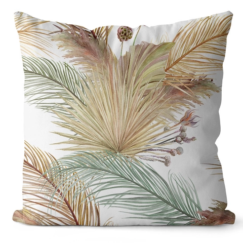 Modern Golden Ginkgo Leaf Peach Skin Throw Pillow Cover Botanical Printed Decorative Cushion Case For Home Living Room Sofa