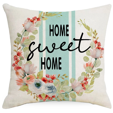 Moderne Nordic Stijl Polyester Kussensloop Aquarel Bloemen Vintage Vrachtwagen Fiets Patroon Decoratieve Kussenhoes Voor Sofa Woonkamer Decor