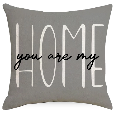 Fundas de Almohada Decorativas de Poliéster de Granja Moderna Hojas de Eucalipto Estampado de Letras Fundas de Cojín para Sofá Sala de Estar Decoración del Hogar