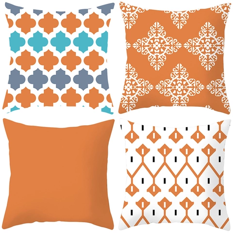 Bohemian Geometrischer Dekokissenbezug Polyester Bedruckter Kissenbezug Für Sofa Auto Zuhause Deko 45x45cm Ethno-Stil
