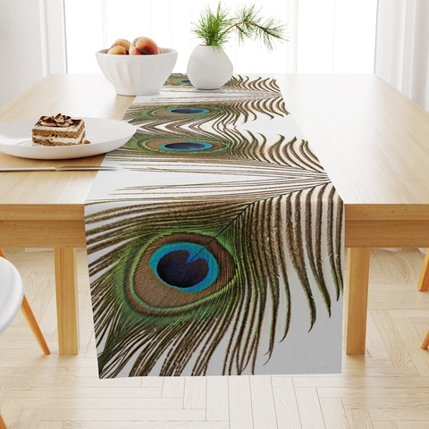 Runner da Tavolo in Lino Scandinavo Estate Girasole Cactus Motivo Foglie Tropicali Resistente al Calore Antiscivolo
