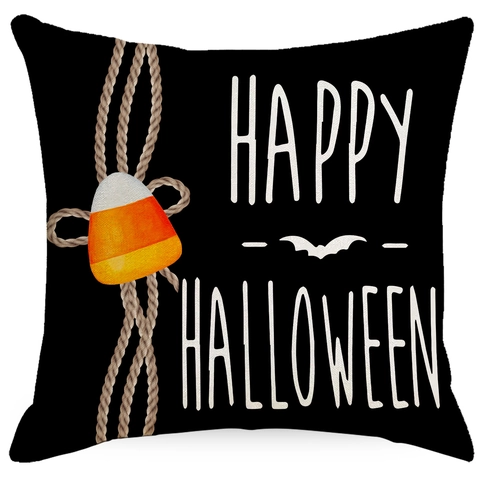 Halloween Throw Pillow Case Polyester Pumpkin Ghost Printed Cushion Cover For Sofa Living Room Bedroom Home Decor