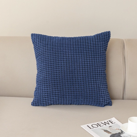 Fodera per Cuscino in Velluto a Coste Tinta Unita Moderna Chicchi di Mais Quadrata Copricuscino Decorativo per Divano Casa