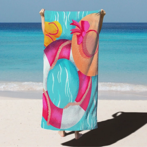 Microfiber Beach Towel Quick Dry Tropical Floral Print Large Absorbent Bath Towel For Adults Swimming Travel Pool Sand Free