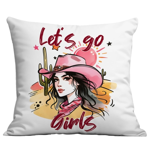 Federa per Cuscino Rosa Western con Stivali da Cowboy e Palla da Discoteca in Peluche Corto Moderno Decorativo per Divano