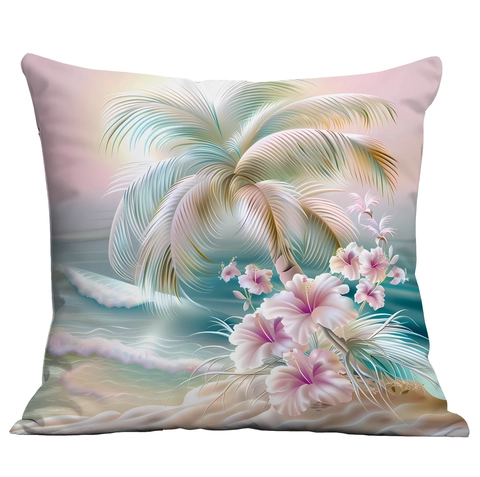Küstensandstrand Ozean Meerestier Kissenbezug Kurzplüsch Traumhaft 3D Druck Deko Kissenhülle Für Sofa Ohne Füllung