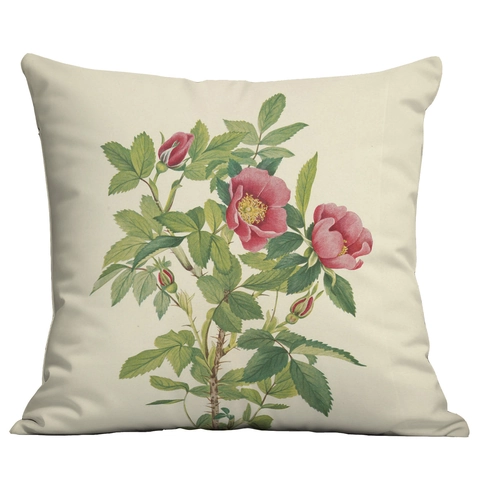 Vintage Botanical Flower Print Cushion Cover Polyester Double Sided Throw Pillowcase For Living Room Sofa Home Decor