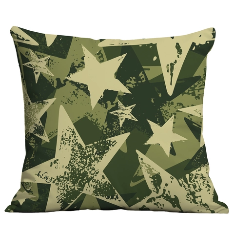 Funda de Cojín Día de la Independencia Americana Felpa Corta Rojo Blanco Azul Estrellas y Rayas Estampado Sofá Decoración Hogar