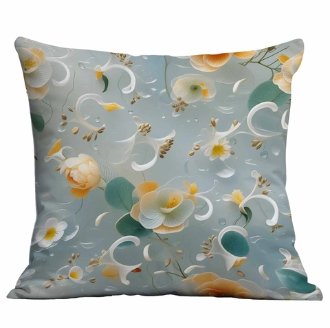 3D Floral Print Decorative Cushion Cover Polyester Square Pillow Case For Sofa Living Room Home Decor Throw Pillowcase