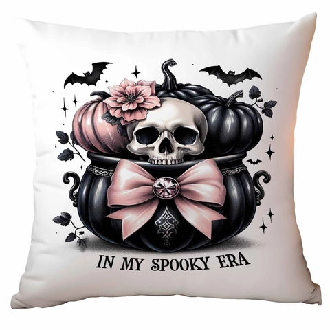 Μαξιλαροθήκη Halloween Spooky Era Ροζ Μαύρο Γοτθικό Κάλυμμα Μαξιλαριού Κρανίο Κολοκύθα Γάτα Νυχτερίδα Διακοσμητική Πολυεστέρας Λούτρινη Θήκη