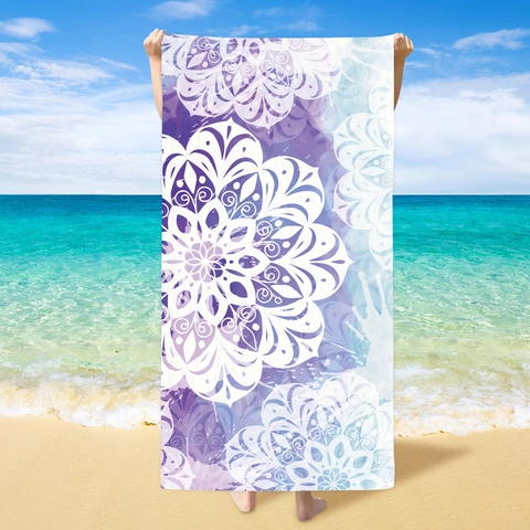 Microfiber Beach Towel Quick Dry Absorbent Printed Bath Towel For Sand Sea Vacation Mandala Flamingo Sea Animal Outdoor Blanket