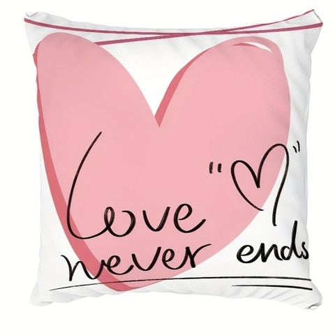 Federa per Cuscino a Forma di Cuore in Peluche Corto per San Valentino Morbido Copricuscino Quadrato per Divano Camera da Letto Decorazione