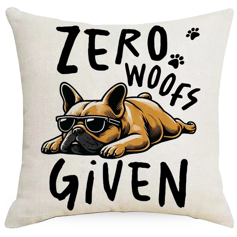Funny Dog Quotes Linen Pillowcase Sarcastic English Letter Print Cushion Cover For Living Room Sofa Home Decor Without Insert