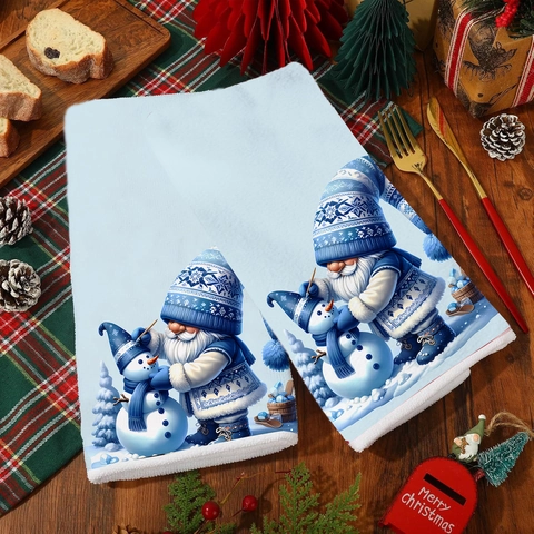 Kerstmis Kabouter Rendier Microvezel Keuken Theedoeken Super Zacht Absorberend Wasbaar Vakantie Decoratie Schoonmaakdoek Voor Huis
