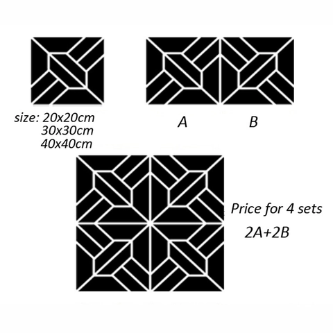 Pegatinas de Pared de Espejo de Acrílico Moderno DIY Patrón de Celosía Geométrica Calcomanías de Espejo Decorativas para Sala de Estar Fondo de TV Home Decor