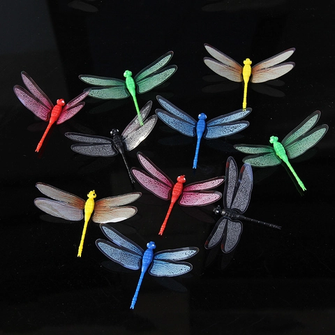 Ornamenti di Libellula Simulati in 3D Luminosi in PVC Decorazioni Colorate Fluorescenti Magnete Spilla per Casa Giardino