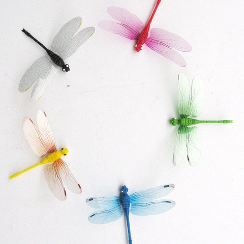 Ornamenti di Libellula Simulati in 3D Luminosi in PVC Decorazioni Colorate Fluorescenti Magnete Spilla per Casa Giardino