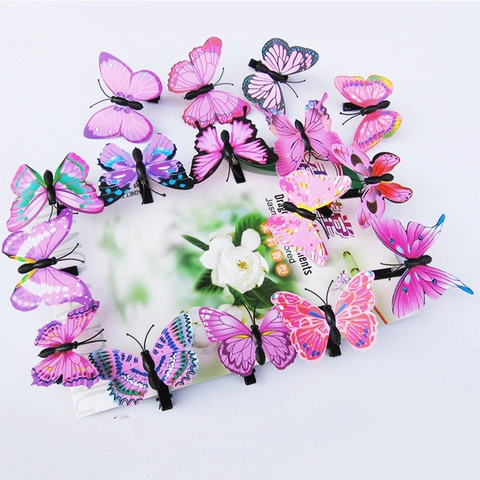 3D Realistische Schmetterling Haarspangen Mit Metallfeder Bewegliche Flügel Dekorative Tierhaarnadeln Für Damen Mädchen Party