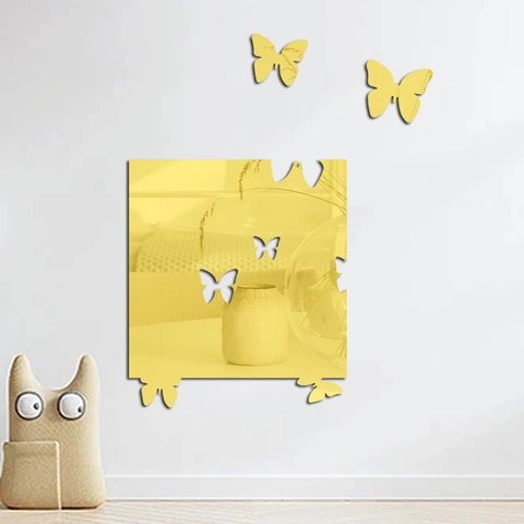Adesivi Murali Specchio Farfalla 3D Acrilico Moderno Minimalista Autoadesivo DIY Decorazione Per Soggiorno Camera