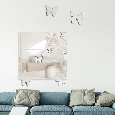 Adesivi Murali Specchio Farfalla 3D Acrilico Moderno Minimalista Autoadesivo DIY Decorazione Per Soggiorno Camera