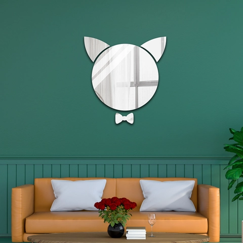 Cartoon Katze Spiegel Wandaufkleber Kreative DIY 3D Acryl Spiegel Aufkleber Für Kinderzimmer Deko