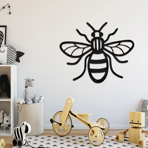 Adesivi da Parete a Specchio in Acrilico Ape Soggiorno Camera da Letto Cameretta Bambini Decorazione Casa Moderna Minimalista 3D