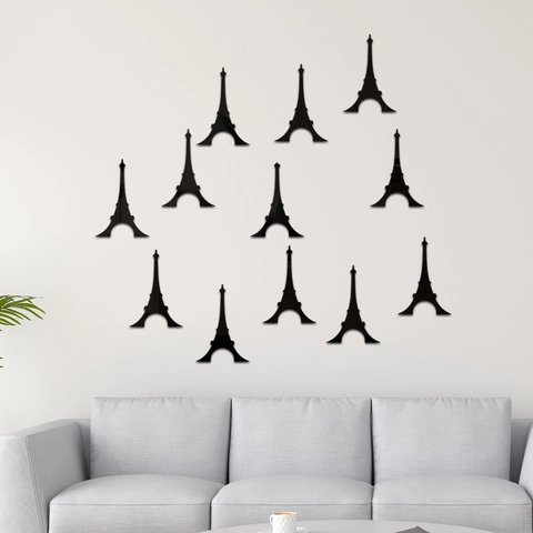 Moderner Acryl Spiegel Wandaufkleber Eiffelturm Design Selbstklebend Wasserdicht Deko Für Wohnzimmer Schlafzimmer DIY Wandkunst