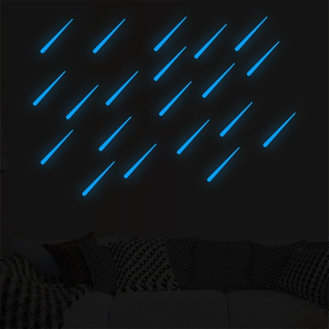 Adesivi Murali Meteora Fluorescenti Fluorescenti Al Buio Adesivi Luminosi in PVC per Decorazione Parete Camera Da Letto Dormitorio