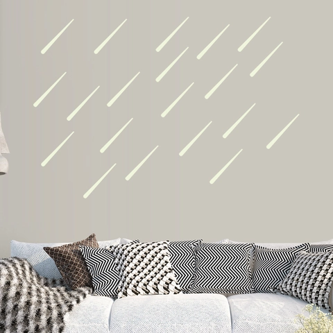 Adesivi Murali Meteora Fluorescenti Fluorescenti Al Buio Adesivi Luminosi in PVC per Decorazione Parete Camera Da Letto Dormitorio