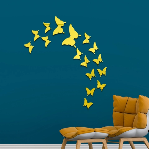3D Spiegel Schmetterling Wandaufkleber DIY Acryl Selbstklebende Wandtattoos Für Wohnzimmer Schlafzimmer Home Decor Moderne Wandkunst