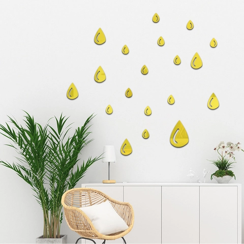 3D Spiegel Wassertropfen Wandaufkleber Acryl Selbstklebende Abnehmbare Aufkleber Für Badezimmer Wohnzimmer Kreative Dekoration