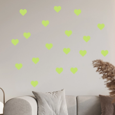 Φωσφορίζοντα Αυτοκόλλητα Τοίχου Καρδιά Luminous PVC Σε Σχήμα Καρδιάς Φωσφορίζοντα Διακοσμητικά Για Παιδικό Δωμάτιο Διακόσμηση Τοίχου